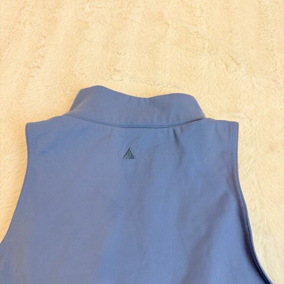 Balance Athletica Workout Top Stretch Spots Bra Yoga M Blue Cropped Zip Up - Picture 5 of 10